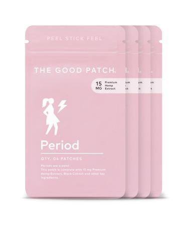 The Good Patch Menstrual and Period Support - Sustained Release Plant Powered Period Patch with Hemp Extract, Black Cohosh and Black Pepper (16 Total Patches) 4 Count (Pack of 4)