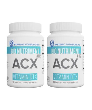Systemic Formulas Bio Nutriment ACX Vitamin DTX Formula 60 Capsules | Whole Body Support with Bioavailable Nutrients (Pack of 2)