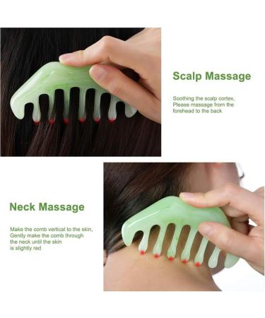 Suoumwa 2-Piece Handheld Head Massage Comb Set | Guasha Scalp Comb for Pain Relief | Portable & Ergonomic Design - Buy Online on GoSupps.com