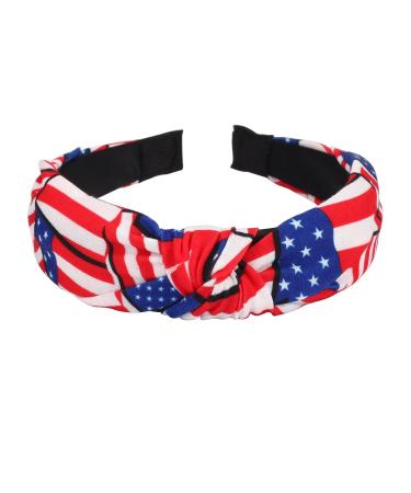 Budsmile American Flag Headbands - 4th of July Patriotic Bow Knotted Wide Headband Set - Buy Online on GoSupps.com