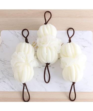 Buy 2pcs Bath Ball Flower Pouf - Loofah Shower Balls & Back Scrubber for Women | International Shipping Available - Buy Online on GoSupps.com