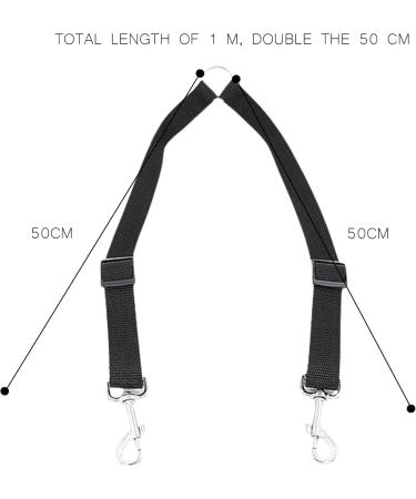 Premium Dog Leash Splitter - Dual Line Leash for 2 Dogs Adjustable Size Perfect for Hiking Jogging & Training - Black - Buy Online on GoSupps.com