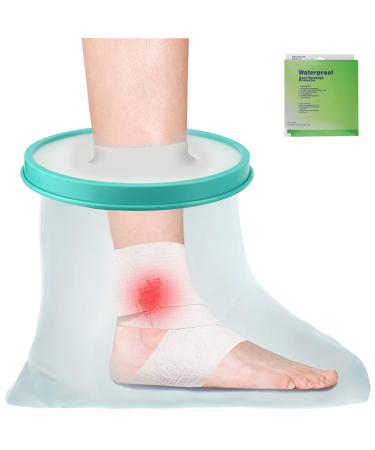 RAINPOP Waterproof Foot and Ankle Cast Cover for Shower Reusable Sealed Watertight Foot Wound Cast Bag Protector for Foot Ankle Anti-Slip Cast Bag for Wound Foot Ankle Orthopedic Boot Adult Foot