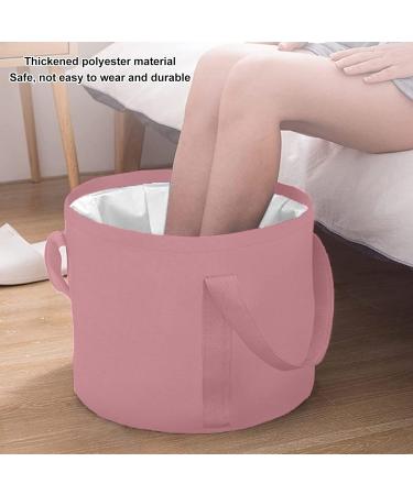 Foldable Foot Tub Polyester Double Layer Collapsible Camping Bucket with Storage Bag for Outdoor (Pink) - Buy Online on GoSupps.com