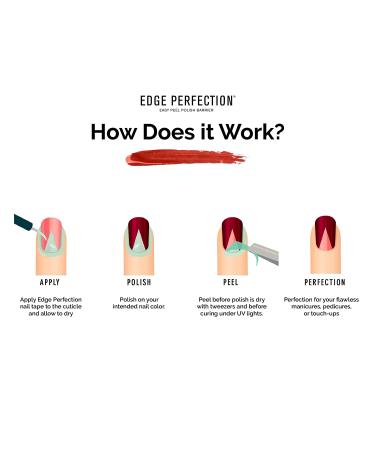 Edge Perfection Original Patented Nail Polish Barrier - 0.25 Fl Oz - Mess-Free Cuticles & Nail Art Designs - Quick-Drying Latex - Buy Online on GoSupps.com