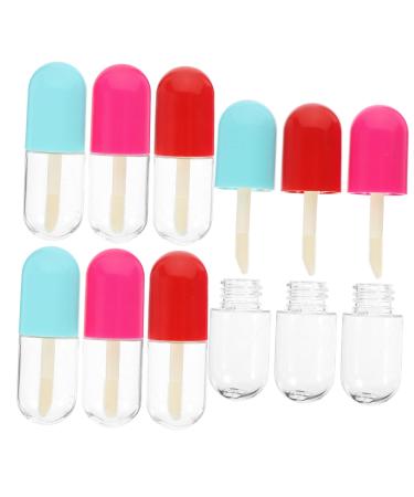 PLAFOPE Tube De Brillant L vres Rechargeable 9 Pi ces Format Voyage L ger Solide Emballage Vide Imperm able Pour Maquillage Quotidien