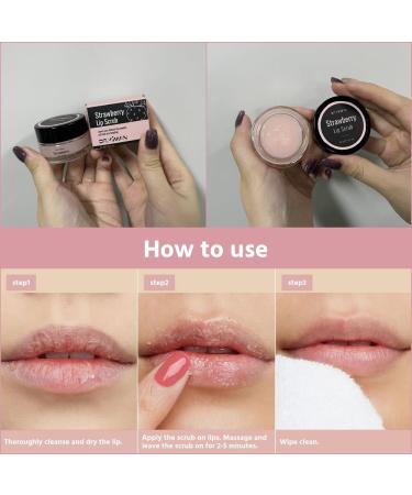 Dr.YIMAN Sugar Lip Scrub Exfoliator for Dry, Chapped Lips - Moisturizing Strawberry Lip Care Treatment - Buy Online on GoSupps.com