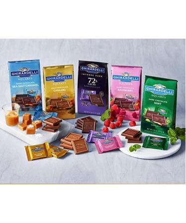 Ghirardelli Dark Chocolate Mint Filled Squares - 5.32oz (Pack of 3) | Gourmet Mint Chocolates - Buy Online on GoSupps.com