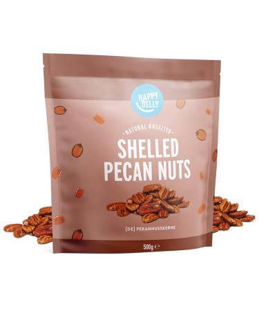Happy Belly Unsalted Pecans 500g (Pack of 2) - Premium Quality Snack | International Shipping Available - Buy Online on GoSupps.com