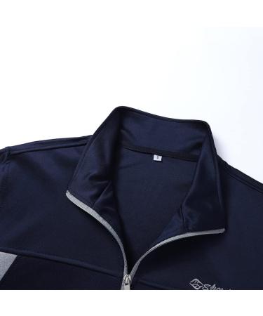 PUMPITU Men's Casual Athletic Tracksuit Set - Navy+Gray, X-Large - Buy Online on GoSupps.com