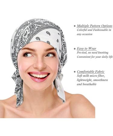 Ashilisia Women's Chemo Hat Turban Beanie - 4 Piece Pre-Tied Headwraps for Hair Loss - Buy Online on GoSupps.com