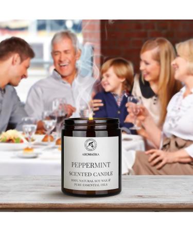 Peppermint Fragrance Candle 150g | 100% Essential Oil | Soy Wax Aromatherapy | Perfect Gift for Mother's Day & Birthdays - Buy Online on GoSupps.com