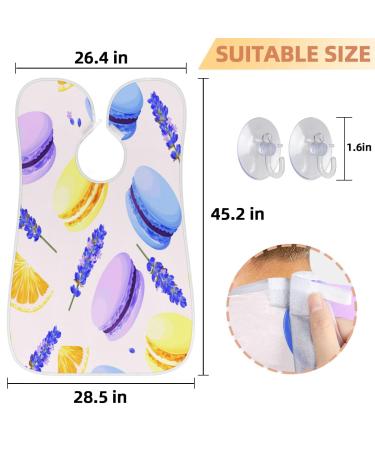 Macaroon Beard Bib Apron - Non-Stick Waterproof Hair Catcher for Men | Perfect Grooming Gift with Suction Cups - Buy Online on GoSupps.com