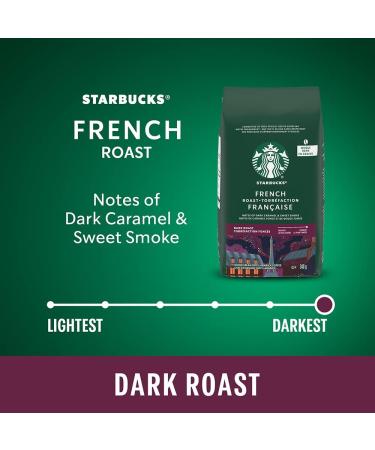Starbucks French Roast Whole Bean Coffee 340 Grams (Pack Of 6) French Dark Roast 2040 Grams - Buy Online on GoSupps.com