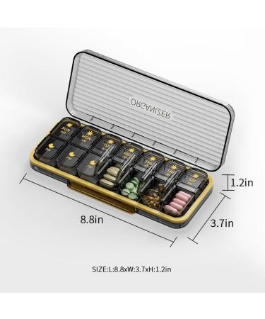 AM/PM Pill Organizer 7-Day Weekly Pill Box with 14 Compartments | Travel Medicine Organizer (Green) for Twice a Day Use - Buy Online on GoSupps.com