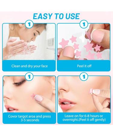 JYNXOR Pimple Patch Star patches pimples stars invisible natural hydrocolloid pimples with tea tree oil salicylic acid acne patch day and night - Buy Online on GoSupps.com