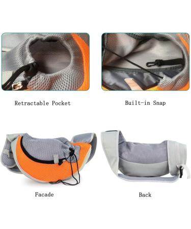 Petemoo Portable Dog & Cat Travel Shoulder Bag - Breathable Mesh Carrier for Pets Up to 5kg - Orange - Buy Online on GoSupps.com