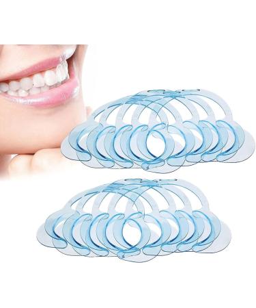10pcs C-Shape Cheek Retainer (Size M) - Disposable Mouth Opener for Teeth Whitening & Speech (Blue) - International Shipping Available - Buy Online on GoSupps.com