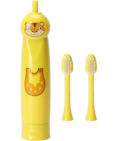 Children's Electric Toothbrush - Cartoon Pattern Soft Bristles Sonic Vibration Waterproof - Ideal Gift for Kids (Yellow) - Buy Online on GoSupps.com