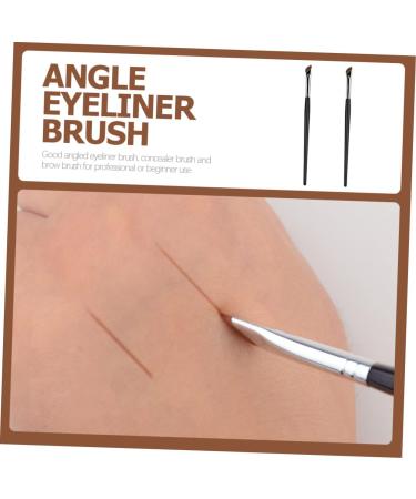 Healeved 4 Pcs Eyebrow Brush Eye Cosmetics Brush Portable Eyeliner Brush Flat Tapered Brush Artificial Fiber - Buy Online on GoSupps.com