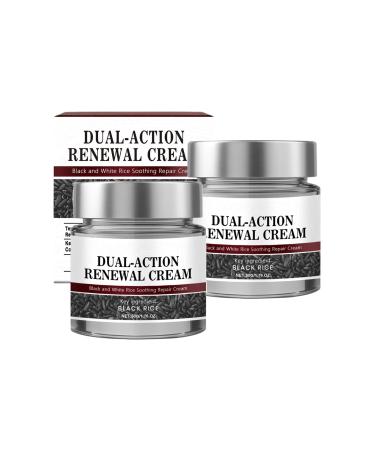 Yoelau Dual-Action Renewal Cream - Moisturizing cream with black rice and rice bran - Soothing repairing and firming body cream - Highly effective day cream against wrinkles and fine lines (2)