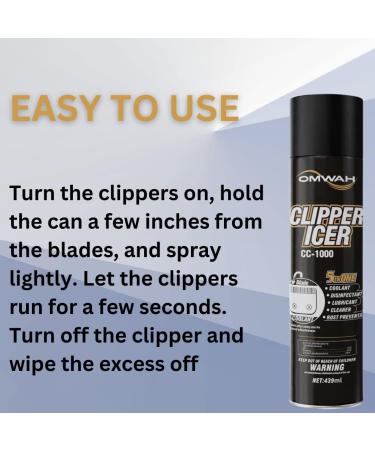 OMWAH 5 in 1 Clipper Icer Blade Cleaner and Lubricant Clipper Spray (1) 1 Pack - Buy Online on GoSupps.com