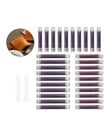 30pcs Metal Internal Flex Frame Kiss Clasp for DIY Craft Coin Purse Bag Sewing Making Sliver(with 3 Different Size 3.15/3.94/4.72 Inch) Silver