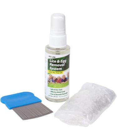 Ezy Dose Kids Lice Comb with Tea Tree Oil | Hair Care for Baby, Toddler, Adult | Includes Spray, Protective Cap, Stainless Steel Pin Teeth - Bonus Pack - Buy Online on GoSupps.com