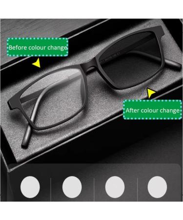 Photochrome Blue Light Blocking Reading Glasses for Men & Women - Outdoor Transition Sunglasses (Black 2.0x) - Buy Online on GoSupps.com