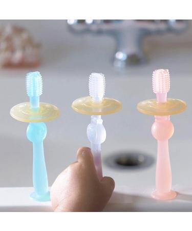 Haakaa 360 Silicone Baby Toothbrush 1pk - BPA, PVC, and Phthalate Free (Pink) | 1.06 oz - Buy Online on GoSupps.com