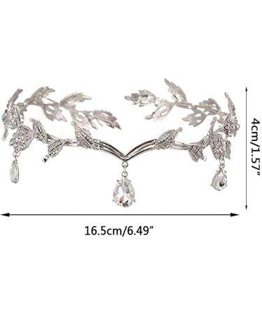 Stunning Rhinestone Leaf Wedding Tiara | Crystal Headdress & Headband for Bridal Prom & Birthday Celebrations - Buy Online on GoSupps.com