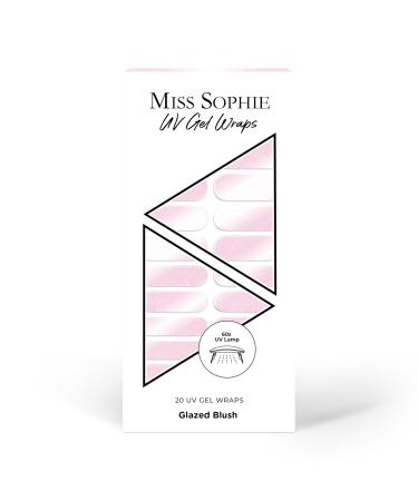 Original Miss Sophie UV gel nail foils Glazed Elegance UV I 20 UV gel nail polish strips Glazed effect glazed blush uv i for finger & toenails glazed blush 20