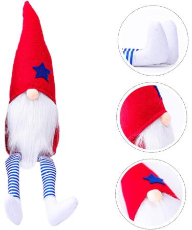 Cabilock 1pc Independence Day Doll Decor Desk Topper Shamrock Bracelet Desktop Faceless Doll Props Household Red 29x22x9cm - Buy Online on GoSupps.com
