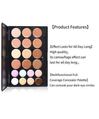 Pure Vie 20 Colors Concealer Palette with 11 Brushes - Full Coverage Camouflage Makeup Kit for Dark Circles, Acne, Contouring - 8 Ounce (Pack of 1) - Buy Online on GoSupps.com