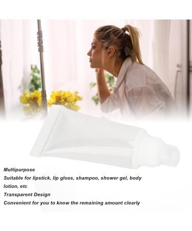 25pcs Lip Balm Tubes 5ml Empty Lip Gloss Balm Containers Refillable DIY Lip Gloss Tube for Shampoo Body Lotion Containers Cosmetic Transparent - Buy Online on GoSupps.com