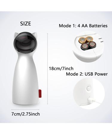PurHyac Cat Laser Toy Automatic Laser Pointer Cat Toys Interactive for Indoor Cats Kittens Dogs Adjustable 5 Rotating Modes 2 Speeds Silent Safe USB/Battery Powered (Kitten) - Buy Online on GoSupps.com