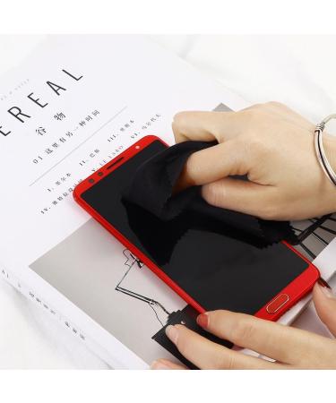 30 Pcs Microfiber Cleaning Cloths - Soft Eyeglass & Screen Wipes for Phones & Computers - Black Square Lens Cleaner - Buy Online on GoSupps.com