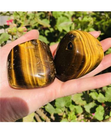 Natural Natural Tiger Eye Stone Crystal Gravel Yellow Tiger Eye Stone Large Granule ningxiao (Size : 80-100g) - Buy Online on GoSupps.com