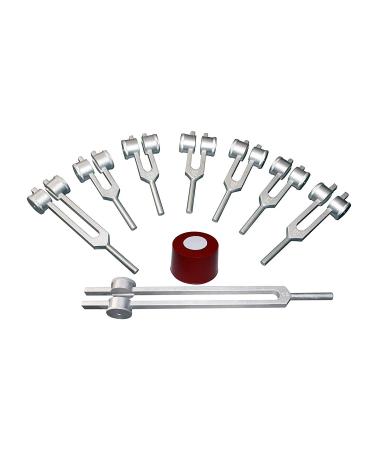 7 Chakras +1 Soul Purpose Weighted Tuning Forks with Pouch and Mallet Ships from USA