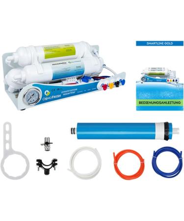 Osmofresh Smartline Gold 100 GPD Reverse Osmosis System | 380L Daily Performance Water Filter for Aquaristics & Marine Aquarism - International Shipping Available - Buy Online on GoSupps.com