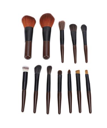 Travel Makeup Brush Set - 12PCS Synthetic Fibre Brushes for Blending Highlighting & Contouring | Compact & Portable  - Buy Online on GoSupps.com