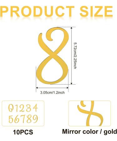 SAVITA 10pcs Acrylic Number Cake Topper with 0-9 Numbers Gold Number Cake Toppers Birthday Cake Toppers Numbers for Party Anniversary Celebration Birthday Wedding Cake Decorations (D20066) - Buy Online on GoSupps.com