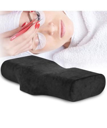 SAILFIN Lash Pillow for Lash Extensions Lash Bed Pillow Cushion Eyelash Extension Pillow Massage Bed Topper Memory Foam Neck and Head Support Pillow Lg Black
