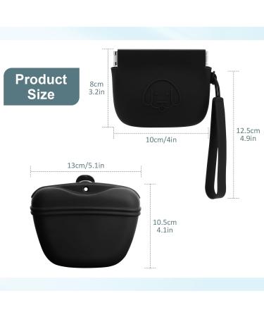 WALLFID Silicone Dog Treat Pouch with Magnetic Buckle & Waist Clip - Includes Training Clicker, Auto Closure, Easy to Clean & Odorless - Buy Online on GoSupps.com