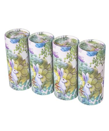 Facial Tissue RONGCHUANG 4 Packs 150 Count Tissues Per Tube Portable Cylinder Box Roll for Office Car Home Plants Green