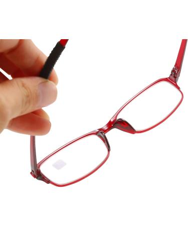NRDIK Profex Lightweight Reading Glasses 3-Pack - Impact & Scratch-Resistant Flexible Non-Slip - Unisex +1.0 to +4.0 Diopters in Oval Mixed Colors (Black Blue Red) - Buy Online on GoSupps.com