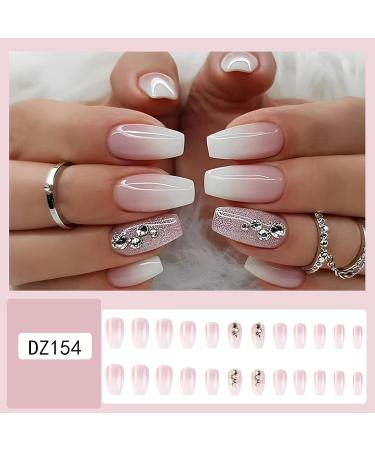 VOTACOS Pink Ombre Star Press On Nails - Medium Square False Nails for Women - Buy Online on GoSupps.com