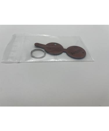 Customizable Brown Dog Pocket with Push Button Engraving - Round Pear Design | Synthetic Leather | Double-Sided Engraving | 30mm Diameter | Perfect for Pet Lovers - Buy Online on GoSupps.com