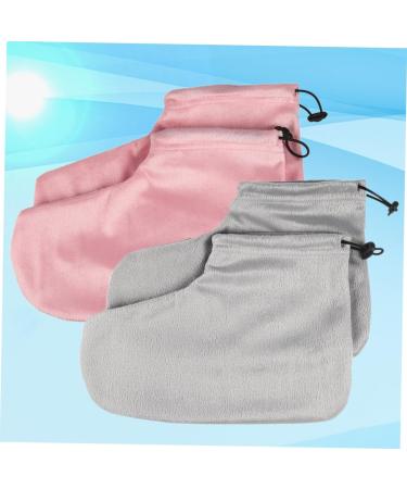 Amosfun 2 Pair Paraffin Wax Warmer Paraffin Wax Booties Paraffin Bath Liners Wax Foot Covers Moisturizing Booties Hot Spa Wax Foot Moisturizing Socks Cotton Foot Strap Foot Bag Heel Work 28x20cm Pink - Buy Online on GoSupps.com