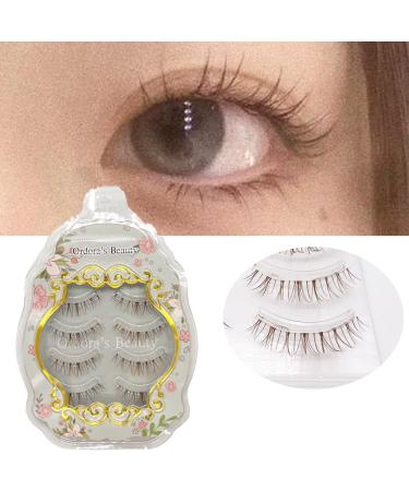 Brown Natural Look Soft Lashes Lightweight & Comfortable Reusable Cartoon Anime Eyes False Lashes Mink Lash Falsies Black Brown Short Lash
